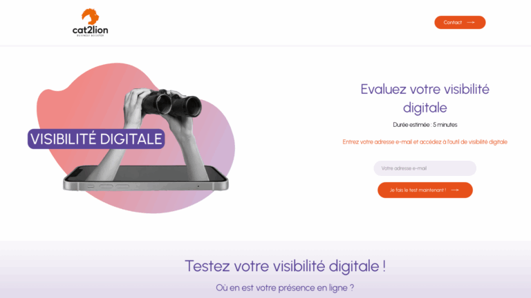 Test de Maturité de Visibilité Digitale – cat2lion
